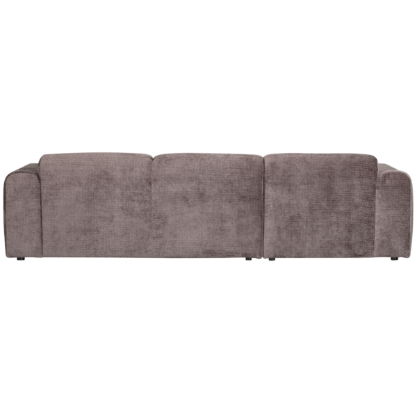 WOOOD Cloud chaise longue links geweven chenille taupe Taupe Bank