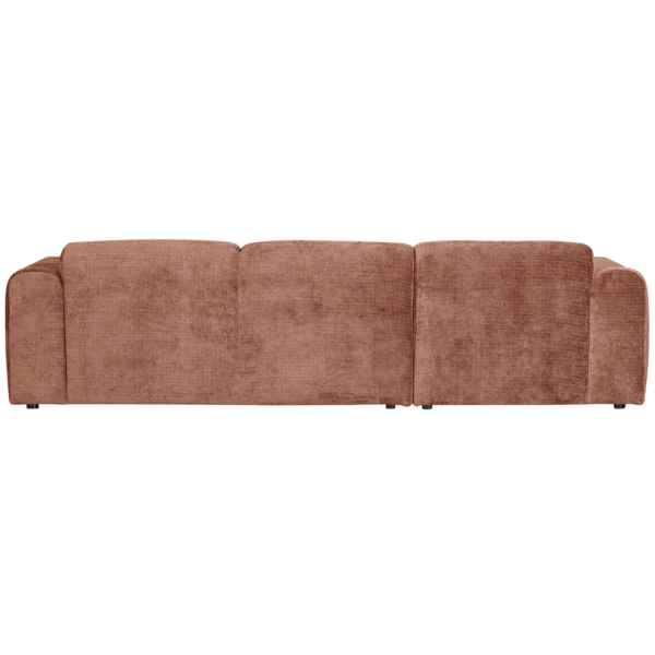 WOOOD Cloud chaise longue links geweven chenille terra Cognac|Oranje|Bruin Bank