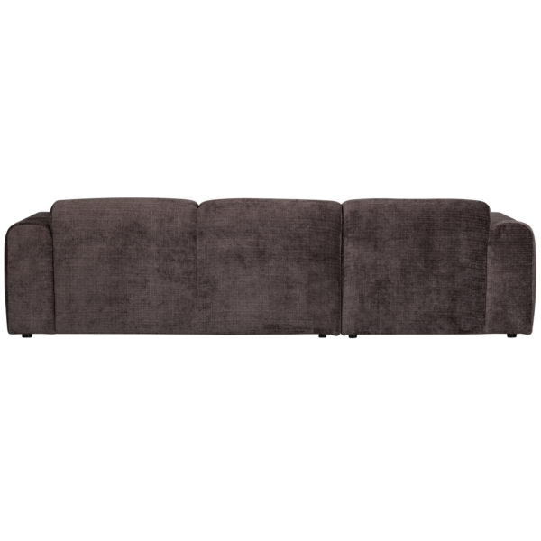 WOOOD Cloud chaise longue links geweven chenille warm bruin Bruin Bank