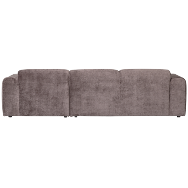 WOOOD Cloud chaise longue rechts geweven chenille taupe Taupe Bank