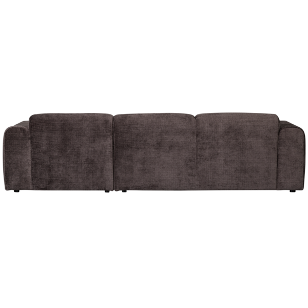 WOOOD Cloud chaise longue rechts geweven chenille warm bruin Bruin Bank