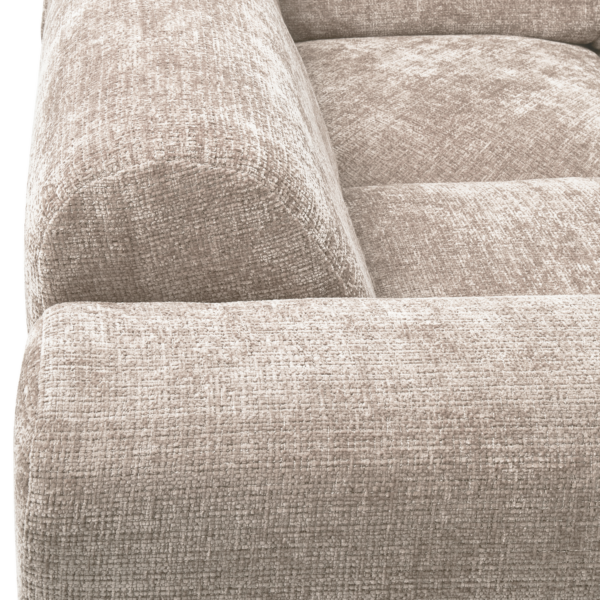 WOOOD Cloud hoekbank links geweven chenille naturel Naturel Hoekbank