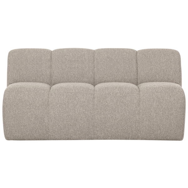 WOOOD Mojo bankje 160cm met rugleuning boucle beige melange Beige 2-zitsbank