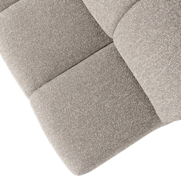 WOOOD Mojo bankje 160cm met rugleuning boucle beige melange Beige 2-zitsbank