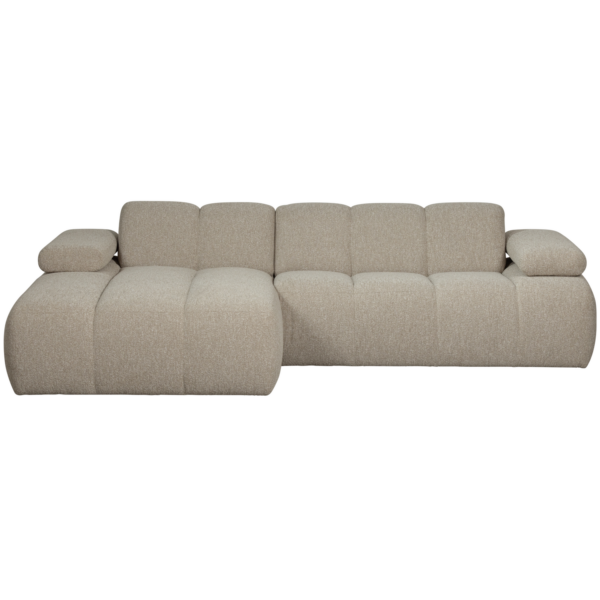 WOOOD Mojo chaise longue links boucle beige melange Beige Bank