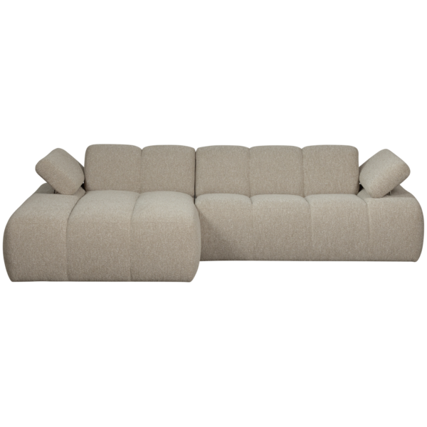 WOOOD Mojo chaise longue links boucle beige melange Beige Bank