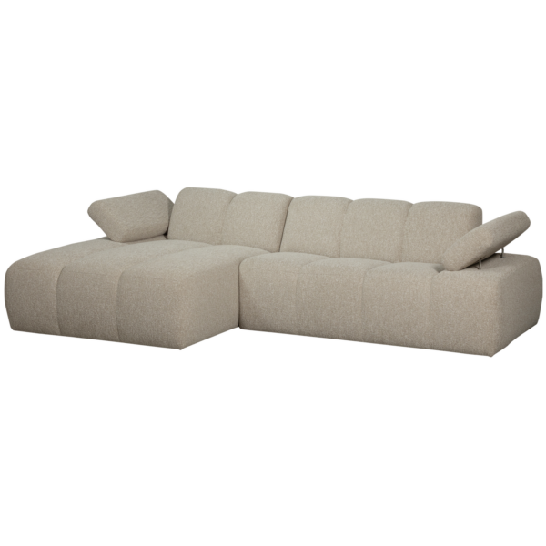 WOOOD Mojo chaise longue links boucle beige melange Beige Bank