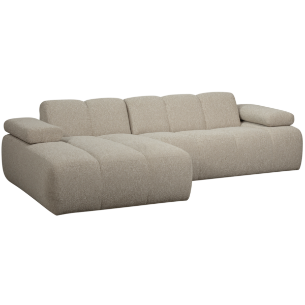 WOOOD Mojo chaise longue links boucle beige melange Beige Bank