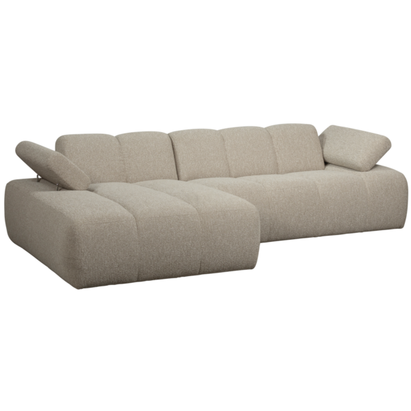 WOOOD Mojo chaise longue links boucle beige melange Beige Bank