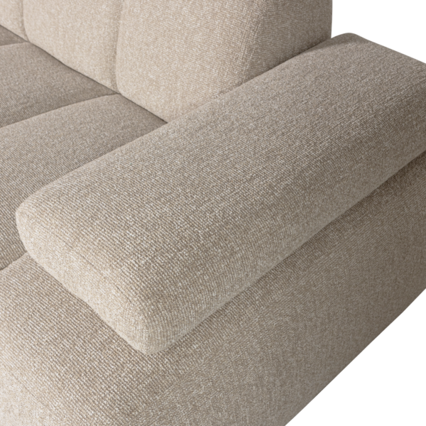 WOOOD Mojo chaise longue links boucle beige melange Beige Bank