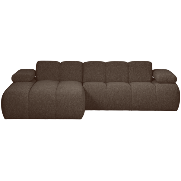 WOOOD Mojo chaise longue links boucle bruin melange Bruin Bank