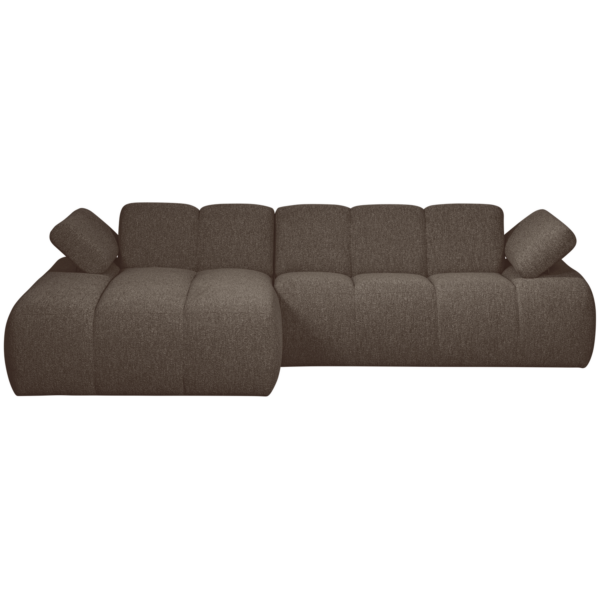 WOOOD Mojo chaise longue links boucle bruin melange Bruin Bank