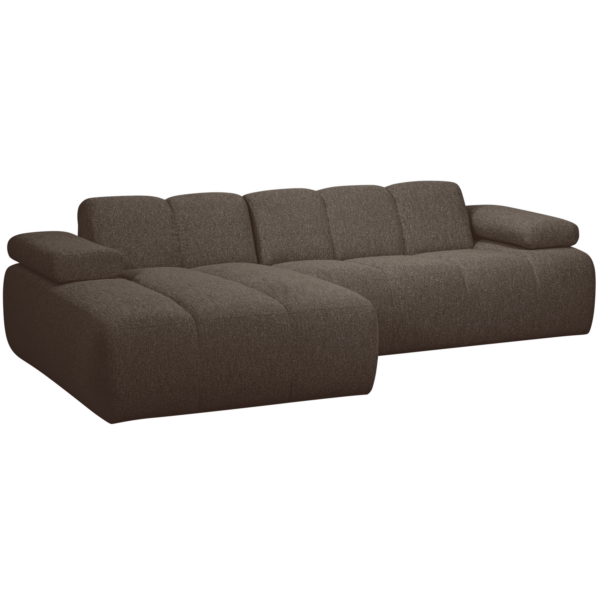 WOOOD Mojo chaise longue links boucle bruin melange Bruin Bank