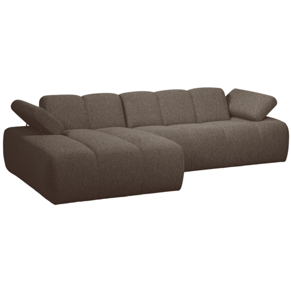 WOOOD Mojo chaise longue links boucle bruin melange Bruin Bank