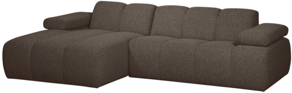 WOOOD Mojo chaise longue links boucle bruin melange Bruin Bank