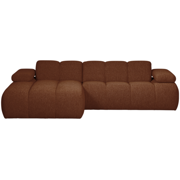 WOOOD Mojo chaise longue links boucle roest bruin melange Bruin Bank