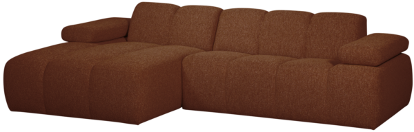 WOOOD Mojo chaise longue links boucle roest bruin melange Bruin Bank