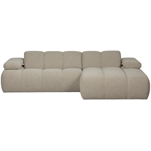 WOOOD Mojo chaise longue rechts boucle beige melange Beige Bank