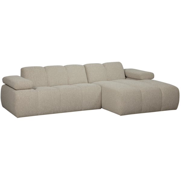 WOOOD Mojo chaise longue rechts boucle beige melange Beige Bank