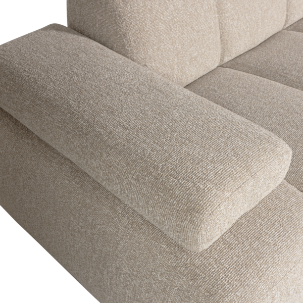 WOOOD Mojo chaise longue rechts boucle beige melange Beige Bank