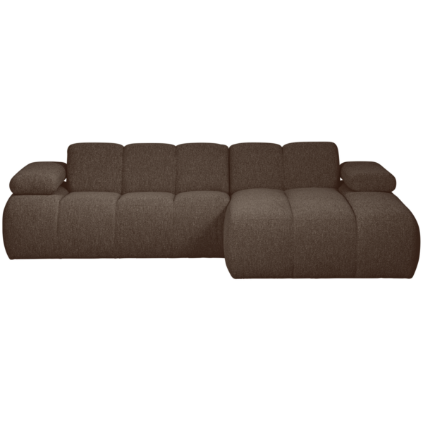 WOOOD Mojo chaise longue rechts boucle bruin melange Bruin Bank