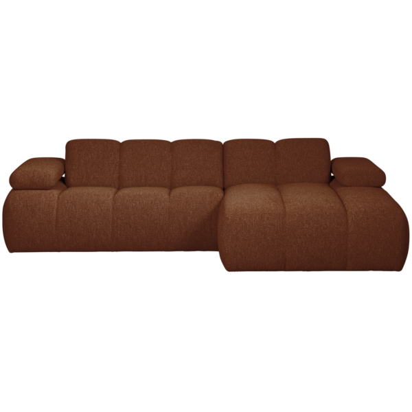 WOOOD Mojo chaise longue rechts boucle roest bruin melange Bruin Bank