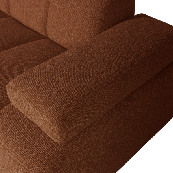 WOOOD Mojo chaise longue rechts boucle roest bruin melange Bruin Bank