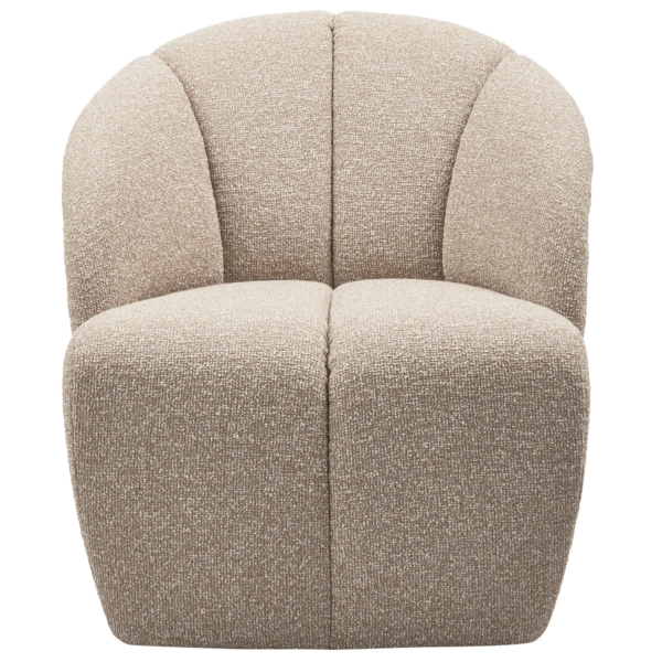 WOOOD Mojo draaifauteuil boucle beige melange Beige Draaifauteuil