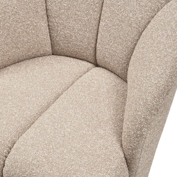 WOOOD Mojo draaifauteuil boucle beige melange Beige Draaifauteuil