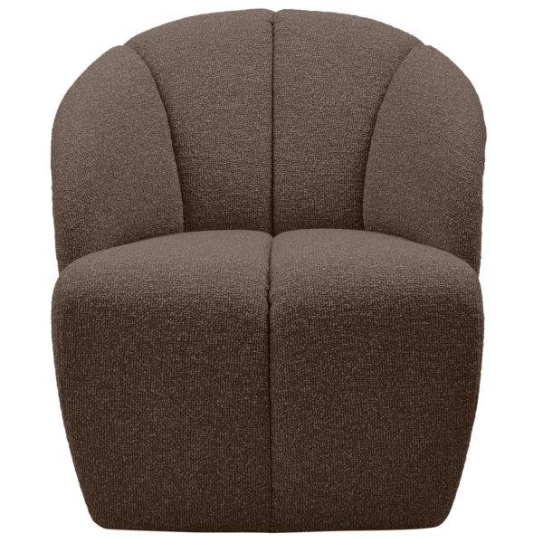 WOOOD Mojo draaifauteuil boucle bruin melange Bruin Draaifauteuil