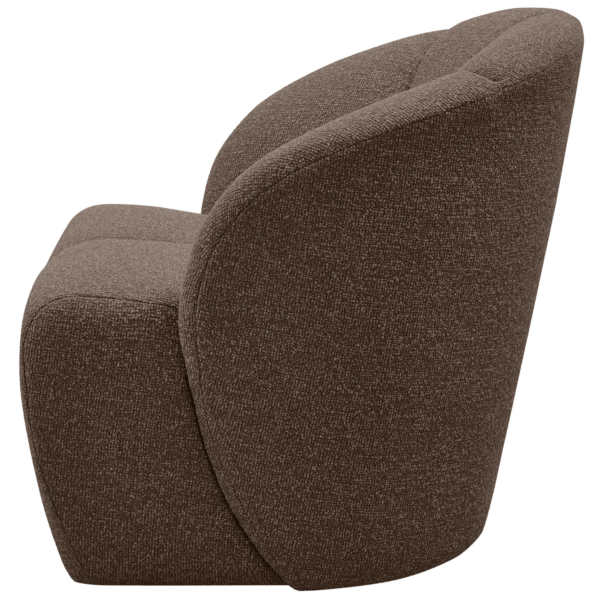 WOOOD Mojo draaifauteuil boucle bruin melange Bruin Draaifauteuil