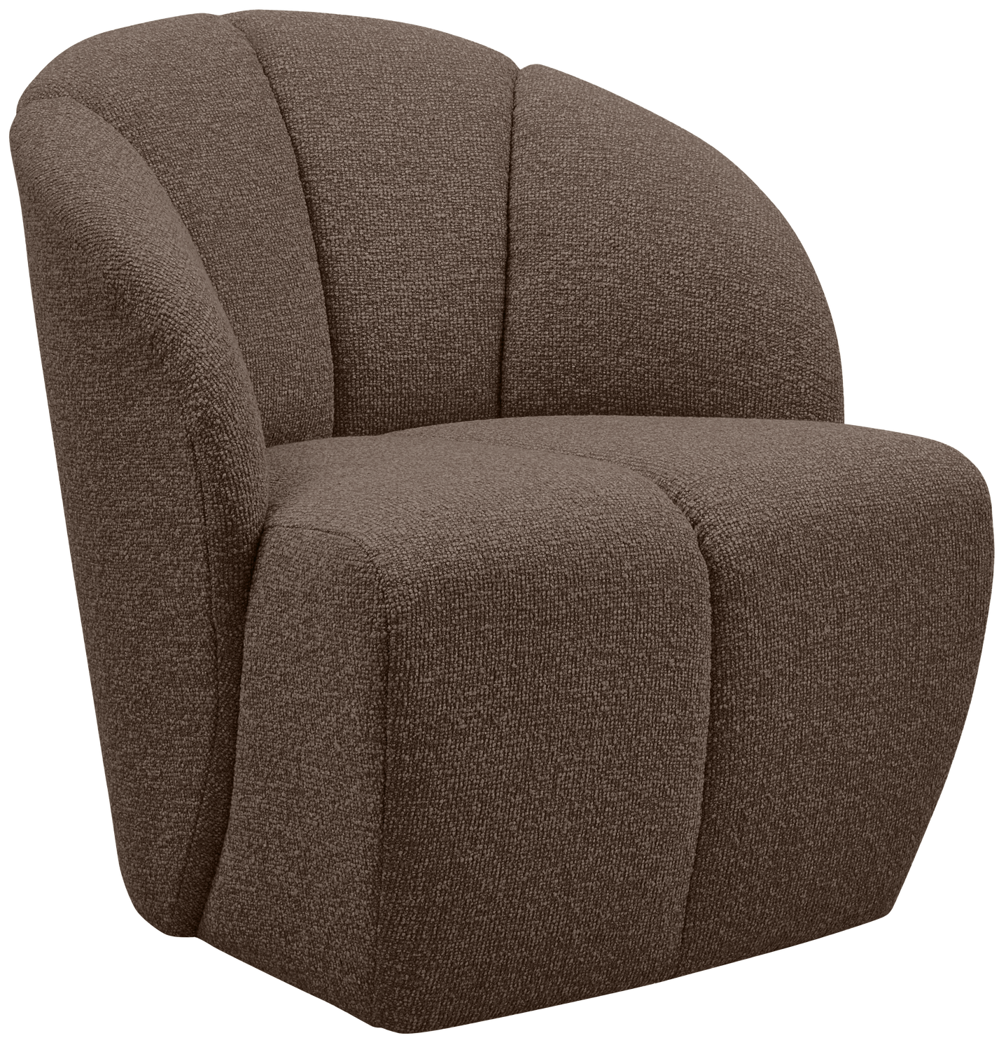 WOOOD Mojo draaifauteuil boucle bruin melange Bruin Draaifauteuil