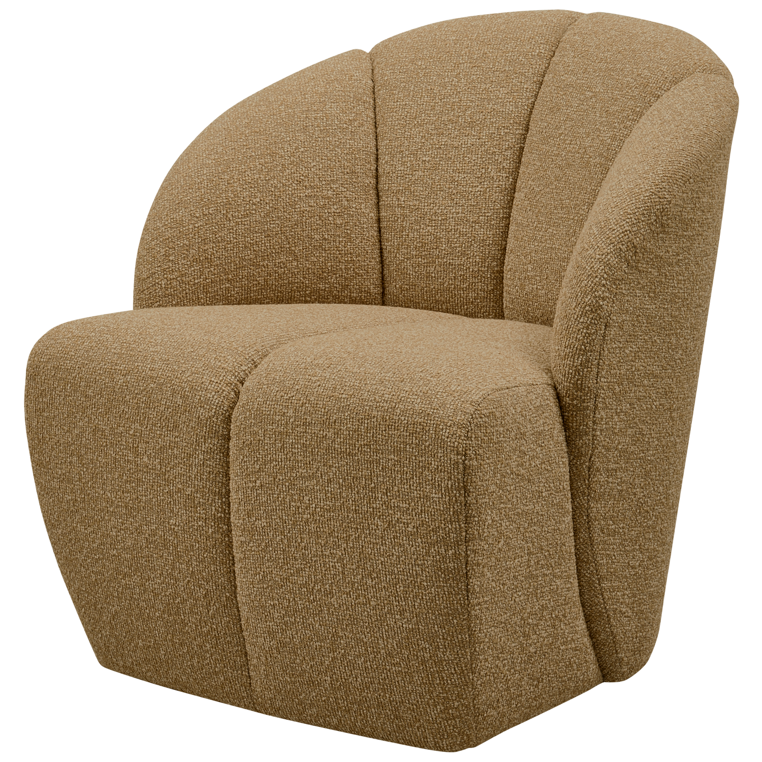 Mojo draaifauteuil boucle geel/bruin melange