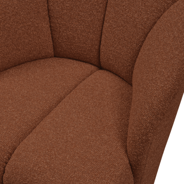 WOOOD Mojo draaifauteuil boucle roest bruin melange Bruin Draaifauteuil