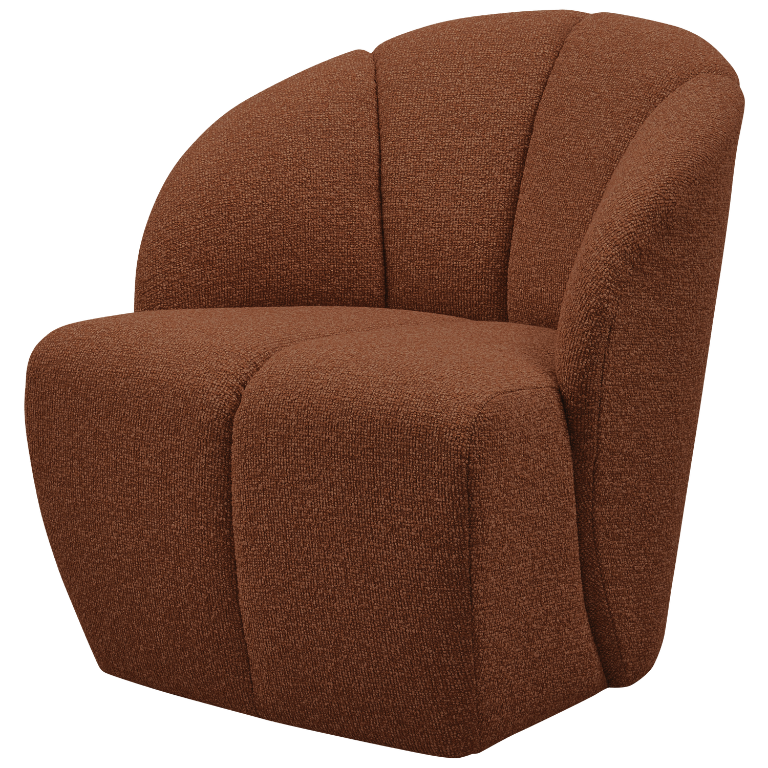 Mojo draaifauteuil boucle roest bruin melange