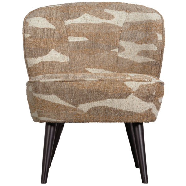 WOOOD Sara fauteuil geweven camouflage dessin groen Groen Fauteuil