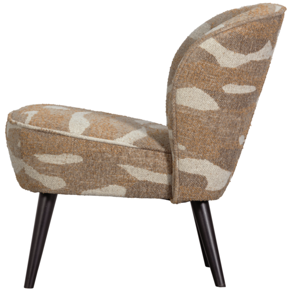 WOOOD Sara fauteuil geweven camouflage dessin groen Groen Fauteuil