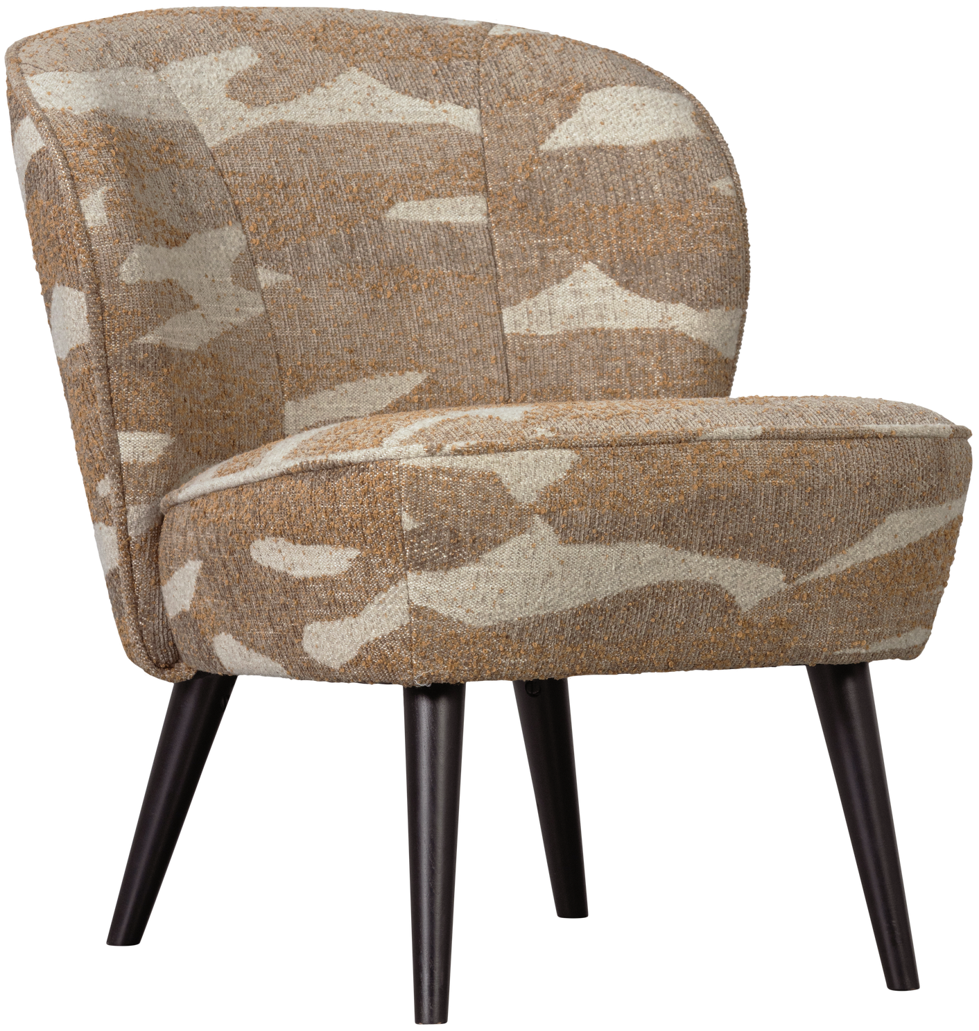 WOOOD Sara fauteuil geweven camouflage dessin groen Groen Fauteuil