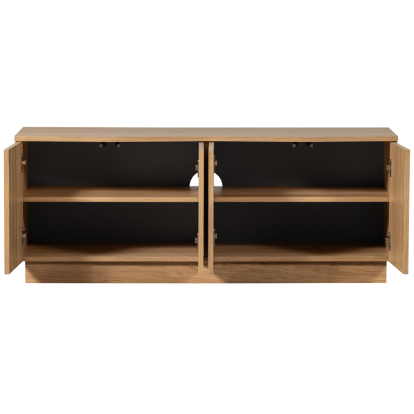 WOOOD Zuma tv meubel 133cm eiken transparant Naturel Tv-meubel|Tv-dressoir