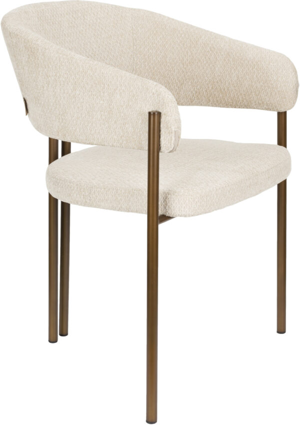 Eetkamerstoel Naida Beige Dutchbone Eetkamerstoel ZVR1000143