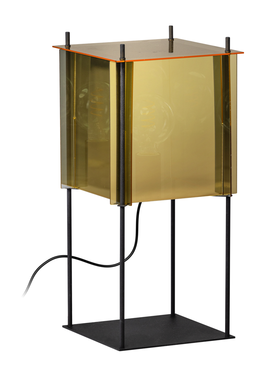 ETH Cube - Tafellamp - Zilver Goud - 53 cm hoog