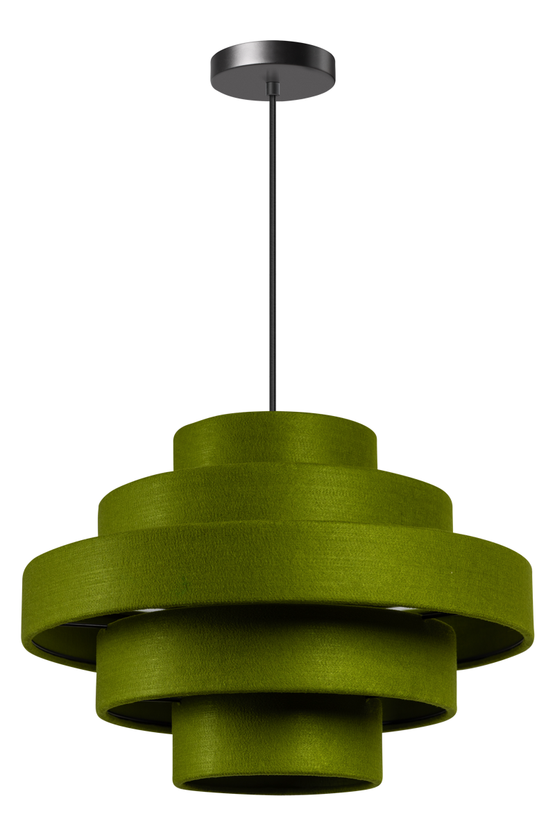 ETH Jones Hanglamp E27 5 X Stof Ring Kleur Groen ETH verlichting Hanglamp 05-HL4397-33