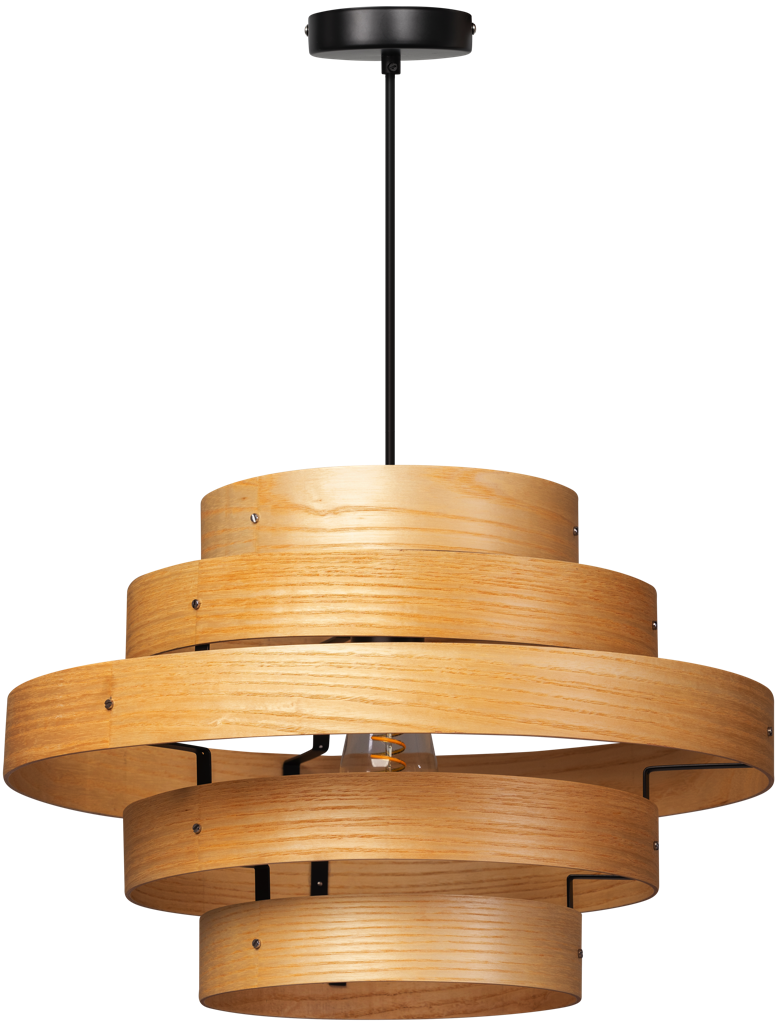 ETH Oaknut Hanglamp 1x E27 5 Rings Hout ETH verlichting Hanglamp 05-HL4452-72