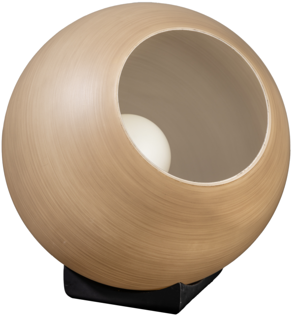 ETH Orb Saturn Tafellamp 1x E27 Taupe/grijs Glas 35cm / Zwart ETH verlichting Tafellamp 05-TL3364-3095