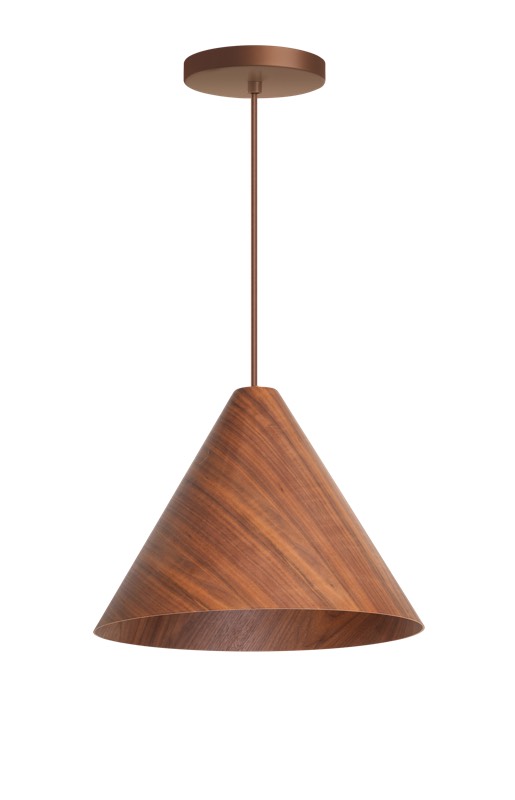 ETH Robin Hanglamp E27 230v Dia.330mm Walnut ETH verlichting Hanglamp 05-HL4004-77