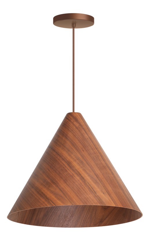 ETH Robin Hanglamp E27 230v Dia.450mm Walnut ETH verlichting Hanglamp 05-HL4005-77