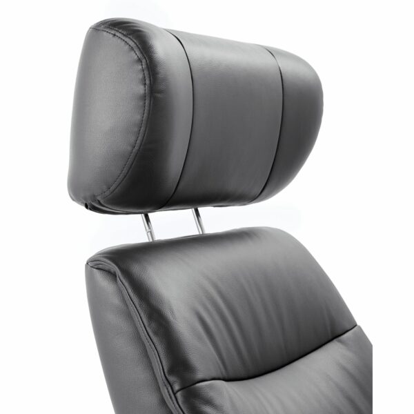 INHOUSE Relaxfauteuil Muria met hocker zwart Zwart Fauteuil