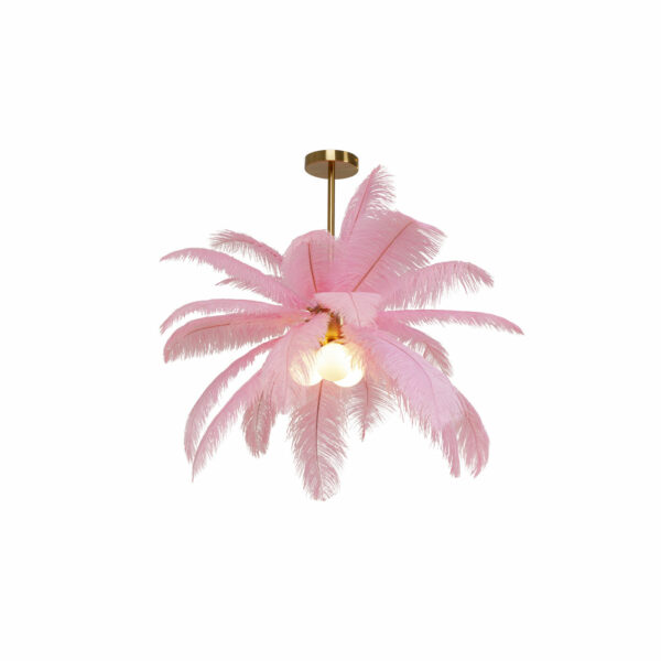 Hanglamp Feather Palm Pink Ø60cm Kare Design Hanglamp 57356