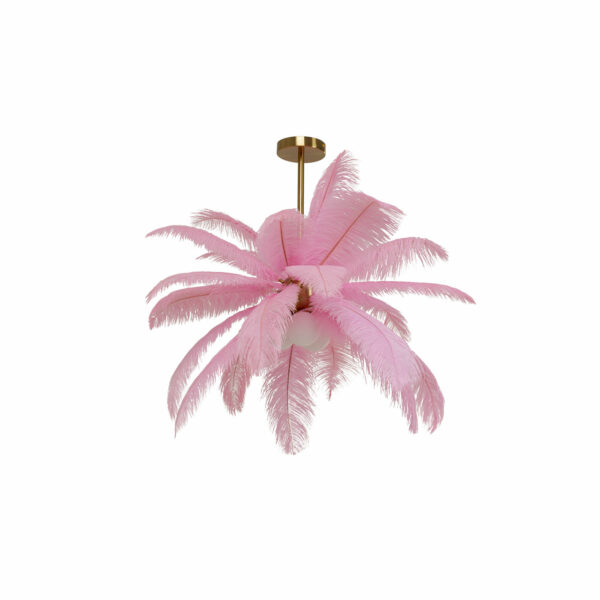 Hanglamp Feather Palm Pink Ø60cm Kare Design Hanglamp 57356