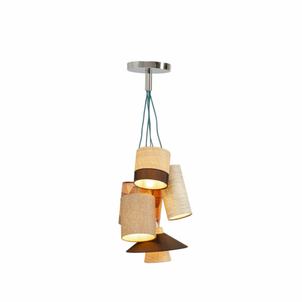 Hanglamp Saloon Texture 5-lite Kare Design Hanglamp 57467